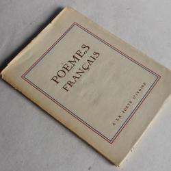 Poèmes français A la porte d'ivoire 1943