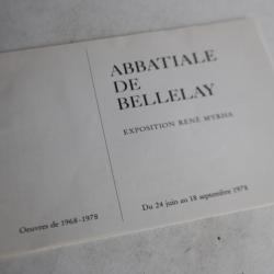 Liste prix Exposition René MYRHA Abbatiale de Bellelay 1978