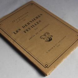 Louis de Chauvigny envoi dédicace Les dernières feuilles 1936 N°1