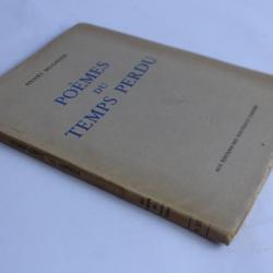 Henri MUGNIER envoi dédicace Poèmes du temps perdu 1942