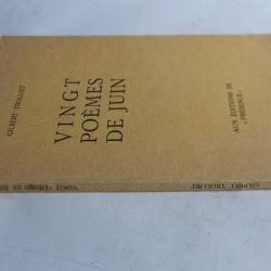Gilbert TROLLIET envoi dédicace Vingt poèmes de Juin 1934