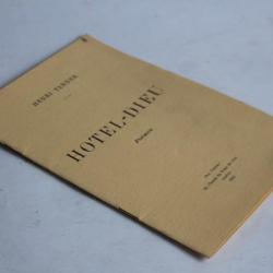 Henri Tanner dédicace Hôtel-Dieu Poèmes 1955 Suisse
