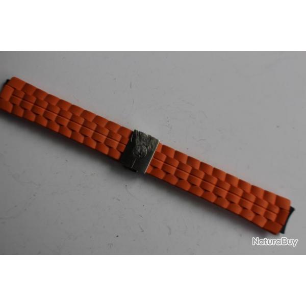 Bracelet TechnoMarine plastique souple orange + boucle deploiyante