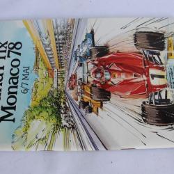 Programme 20e Grand Prix Monaco F3 Mai 1978 automobile