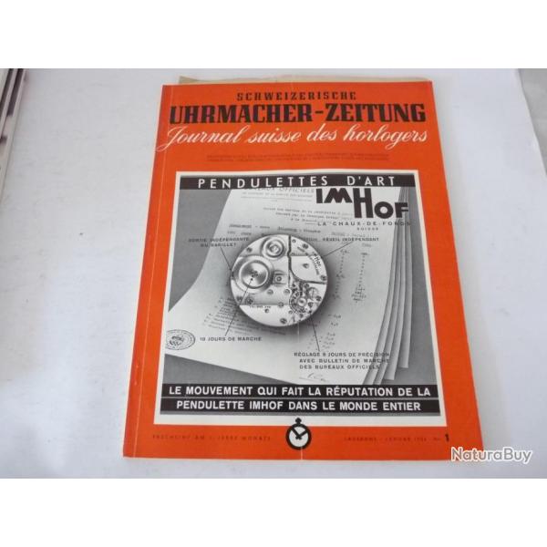 Journal Suisse des Horlogers Schweizerische Uhrmacher Zeitung N1 1954