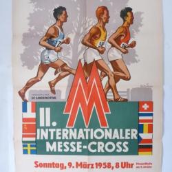 Affiche lithographiée II. Internationaler Messe-Cross 1958 Allemagne