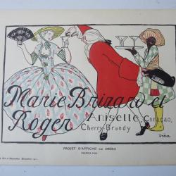 Projet d'Affiche par Drésa 1911 Alcools Brizard