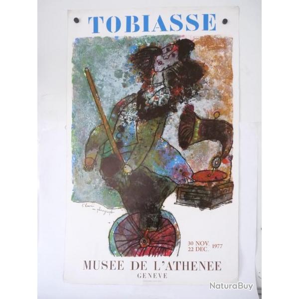 Affiche originale Tho TOBIASSE 1977 L'homme au phonographe