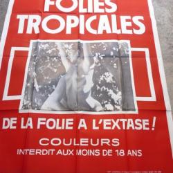 Affiche film érotique "Folies Tropicales" 1981