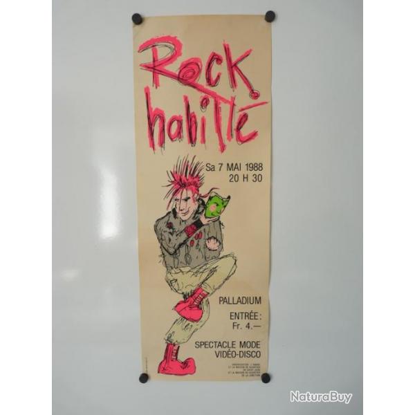 Affiche Rock Habill Palladium 1988