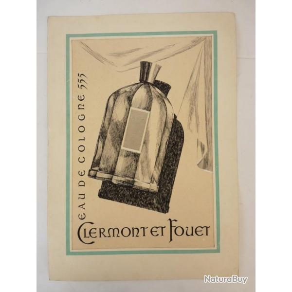 Dessin original publicit Eau de Cologne 555 Clermont Et Fouet