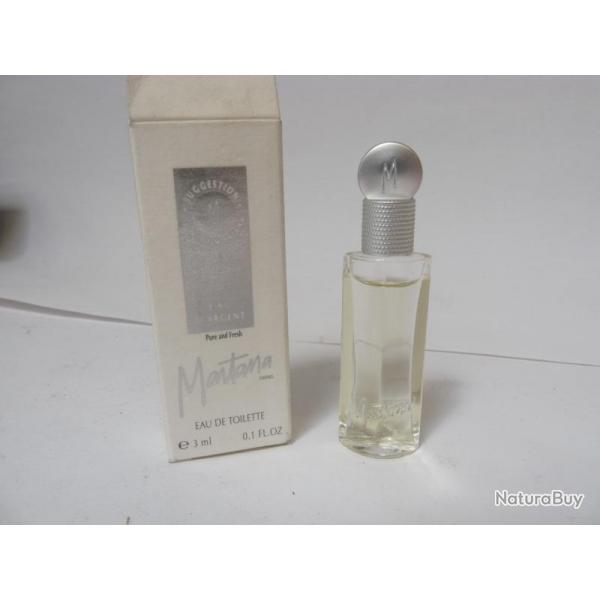 Flacon de parfum miniature chantillon Eau d'argent MONTANA