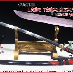 CUSTOM Katana TAMAHAGANE Authentique Sabre Japonais (Exemple de Katana fabriqué sur mesure)