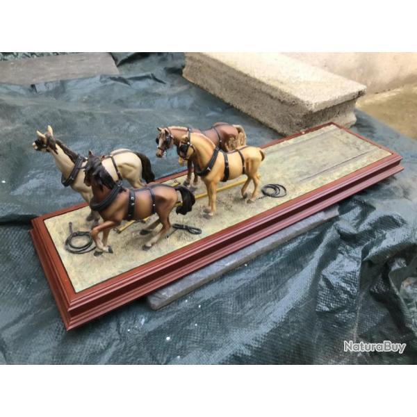 Chevaux pour la Diligence Wells Fargo Overland Stagecoach Franklin Mint au 1/16