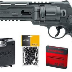 Pack revolver CO2 à balles de caoutchouc T4E - TR 50 Laser - Cal.50 (11 Joules max)