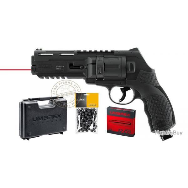 Pack revolver CO2  balles de caoutchouc T4E - TR 50 Laser Gen2 - Cal.50 (13 Joules max)