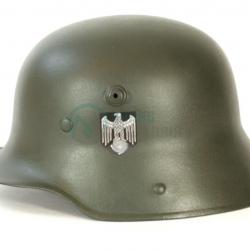 Casque Stahlhelm M16 Wehrmacht Heer FELDGRAU Réplique polyester WW2