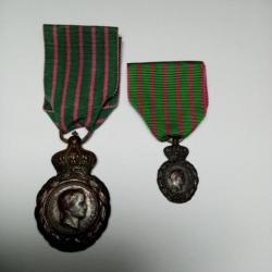 Lot Médailles de Ste Hélène , Campagnes de 1792 a 1815, ordonnance et réduction