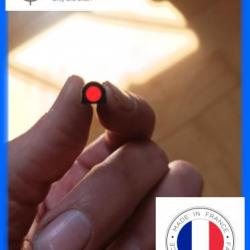 Guidon fibre optique fluo rouge universel (Guide, viseur, pointeur, mire, aide à la visée, hausse)