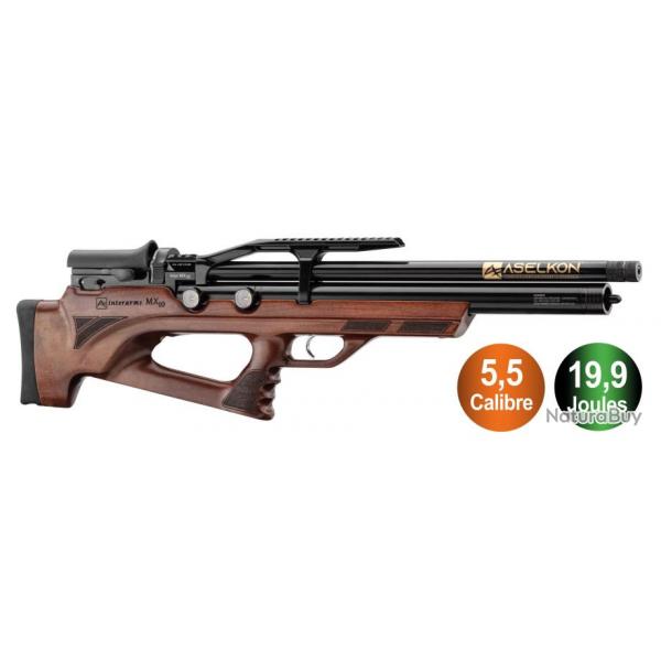 Carabine  air PCP Aselkon MX10 Wood Rgulateur Jet Black Cal. 5.5 19J