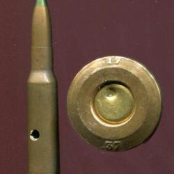 7.62 x 54 R Mosin Nagant URSS - tra&ccedil;ante pointe verte - &eacute;tui laiton - Usine 17 en 1937
