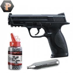 Pistolet Smith&Wesson M&P40 Black CO2 cal BB/4.5 + 1500 BB + capsules