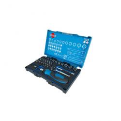 Coffret de douilles 1/4" avec embouts 36 pièces Leman