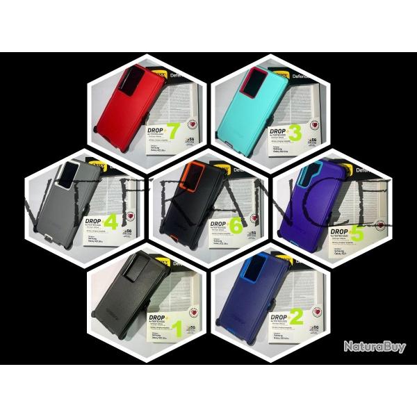 Coque AntiChoc OTTERBOX Defender Serie pour Samsung, Couleur: Au Choix, Smartphone: Galaxy S21