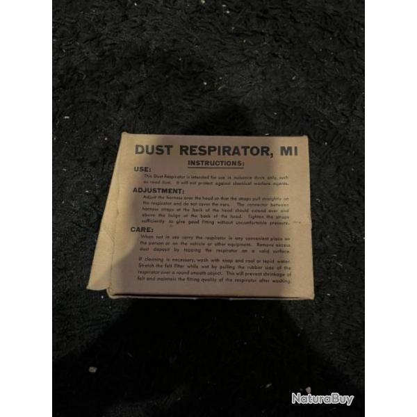 Dust respirator - masque anti poussiere US original WW2