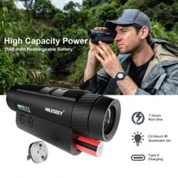 MiLESEEY Camera Monoculaire HD NV20 Vision Nocturne Chasse Longue Portee Zoom 40X voyage Chasse