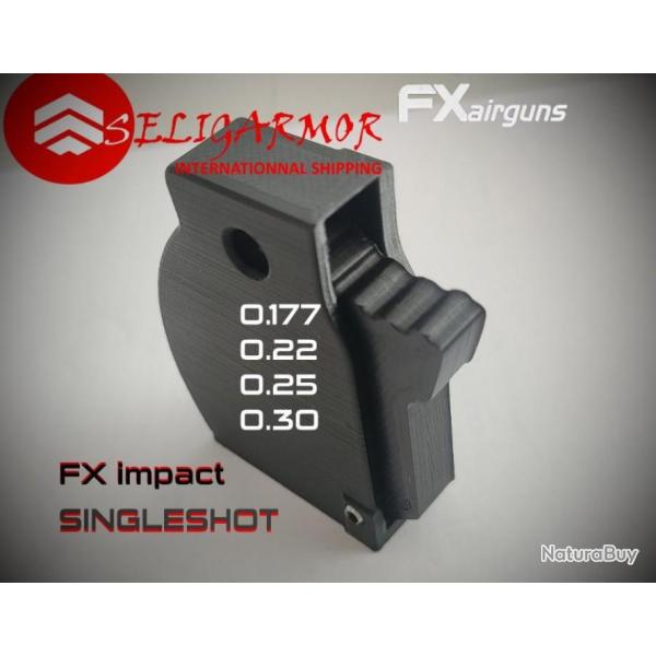 FX AIRGUNS chargeur monocoup 0.177 0.22 0.25 0.3 impact