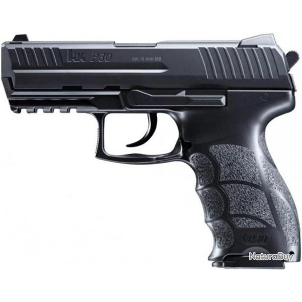 H&K P30 BK Culasse Mtal Spring 0.5J Adulte Unisexe, Noir, Taille unique Rpliques Airsoft Airsoft