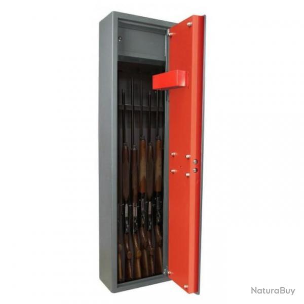 Coffre-fort Target 7 armes 1380 x 370 x 205cm. + tagres modulables armoire fusil de Chasse Arregui