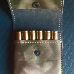 Cartouchi&egrave;re cuir de ceinture ou de poche 6 balles