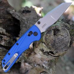 Couteau Hogue Deka ABLE Lock Blue Lame Acier CPM-MagnaCut Manche Polymère Clip Made USA HO24363