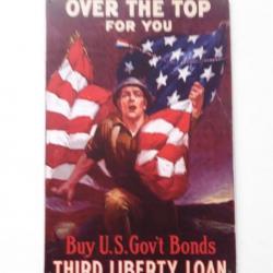PLAQUE METAL WWII "OVER THE TOP FOR YOU"
