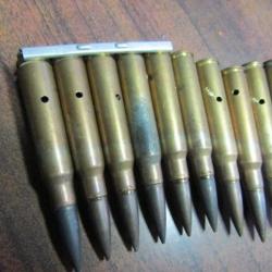 10 munitions balle neutra 7,5 mm culot daté 1935+ lame 35 MAS 36 49/56 49 56 49  7.5 X 54 mas36 ww2