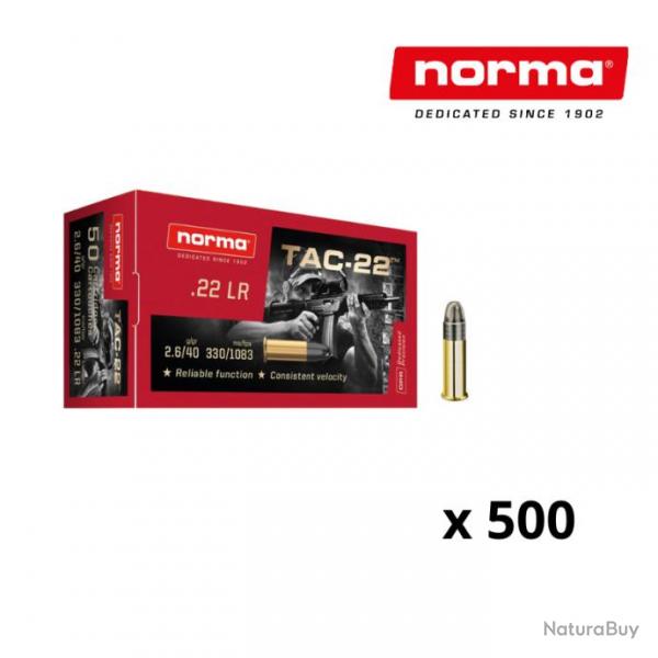 500 NORMA TAC 22 LR POINTE PLEINE (GRANDE VITESSE) 