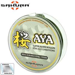 DESTOCKAGE ! Ligne Nylon Sakura Aya 150m  0.18mm 2.59kg