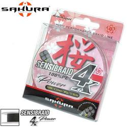 DESTOCKAGE ! Ligne Tresse Sakura Sensibraid 4 Green 150m  0.08mm 6kg