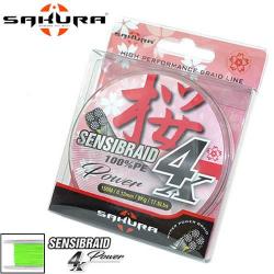 Ligne Tresse Sakura Sensibraid 4 Chart 150m  0.08mm 6kg