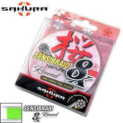 Ligne Tresse Sakura Sensibraid 8 Chart 150m  0.08mm 6kg