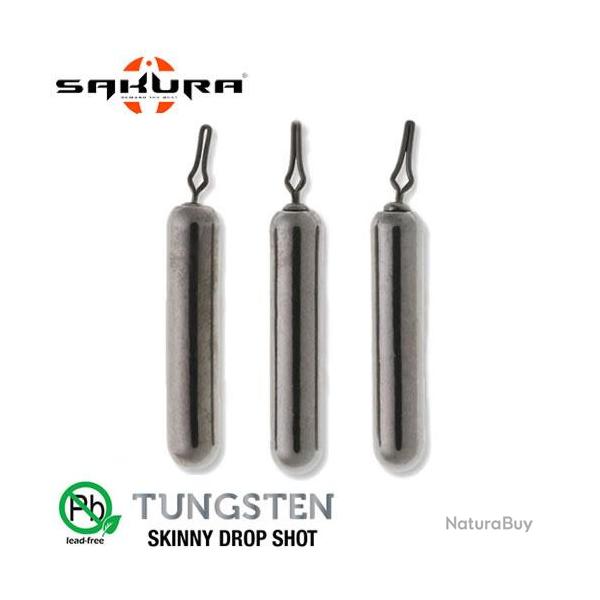 DESTOCKAGE ! Plomb Tungsten Skinny Sakura Drop Shot 3.5g