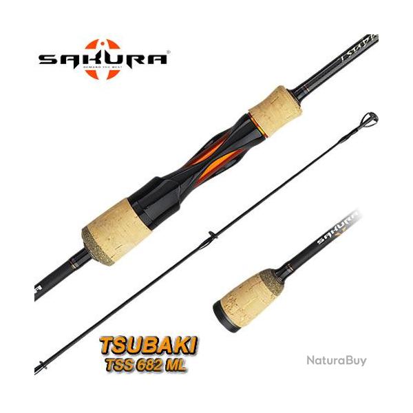 DESTOCKAGE ! Canne Sakura Tsubaki Spinning TSS 682 ML 2.03m 3-10.5g