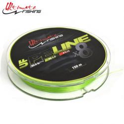 Ligne Tresse UF PE Line X8 150 Chartreuse Ultimate Fishing PE 0.8