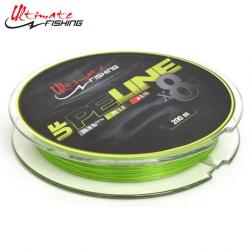 Ligne Tresse UF PE Line X8 200 Chartreuse Ultimate Fishing PE 1.0