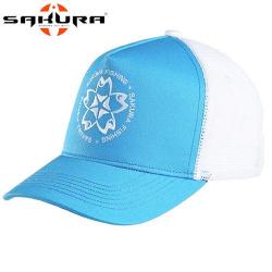 Casquette Sakura Trucker Light Blue White