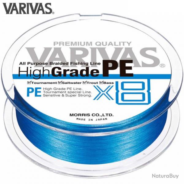 Ligne Tresse Varivas High Grade PE X8 PE 1.2