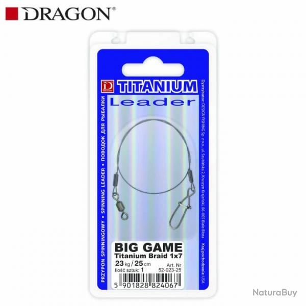 Bas de Ligne Acier Titanium Monobrin Dragon 1X1 - 40CM 18kg