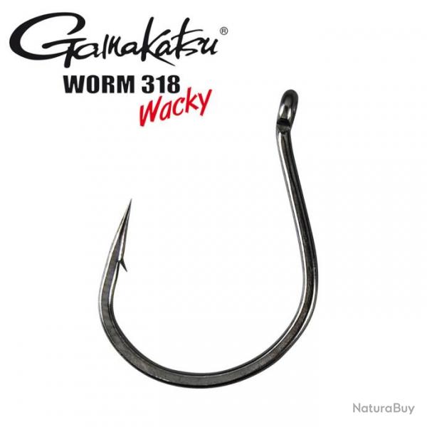 Hameon Worm 318 Gamakatsu Wacky Hooks Black n 1
